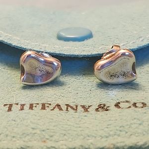 Tiffany heart shaped silver earrings